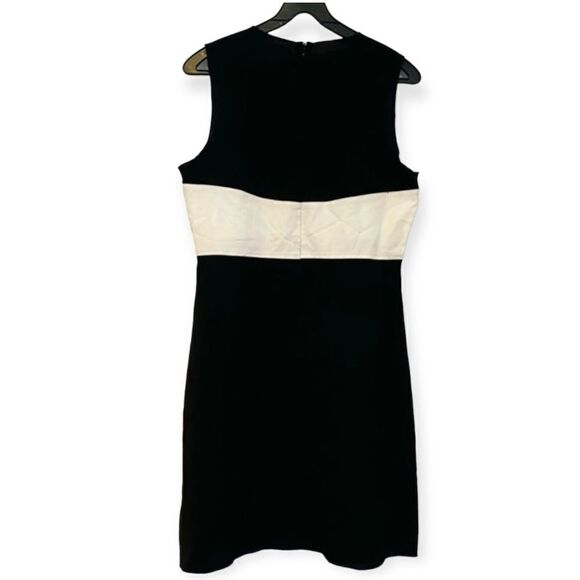 L'agence Sheath Black White Bodice Colorblock Dress Size 8 - Picture 3 of 7